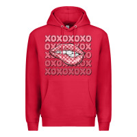 Cardinal xoxo checker lips Premium Hoodie - MaliasSmallBusiness