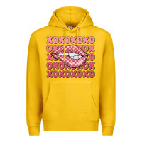 Lemon xoxo checker lips Premium Hoodie - MaliasSmallBusiness