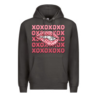 Smoke xoxo checker lips Premium Hoodie - MaliasSmallBusiness