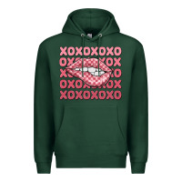 Sports Green xoxo checker lips Premium Hoodie - MaliasSmallBusiness