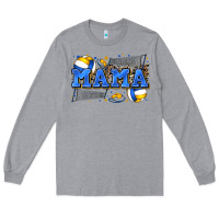 Heather Grey mama volleyball Long Sleeve Tee - Zillion Design Studio