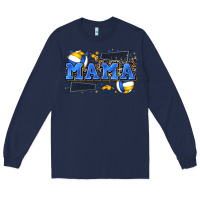 Navy mama volleyball Long Sleeve Tee - Zillion Design Studio