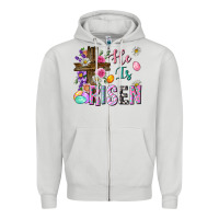 Dove Grey he is risen easter Zipper Hoodie - Neo Western