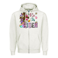 Oatmeal Heather he is risen easter Zipper Hoodie - Neo Western