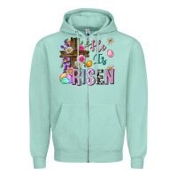Seafoam he is risen easter Zipper Hoodie - Neo Western