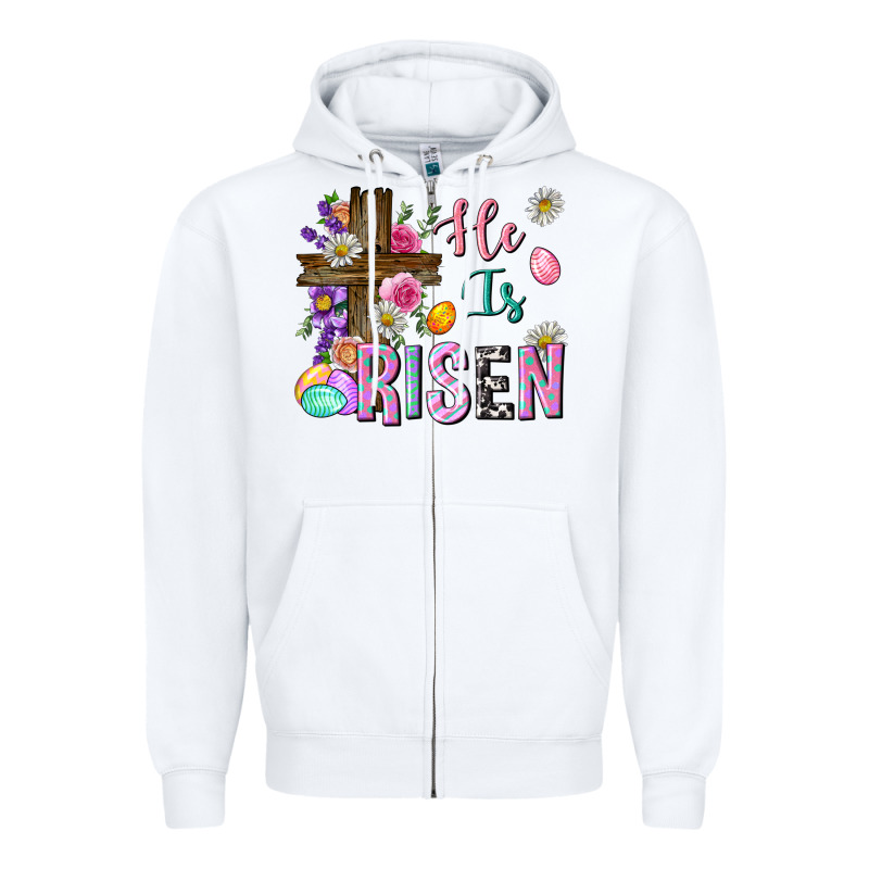 He Is Risen Easter Zipper Hoodie by Neo Western | Teevron