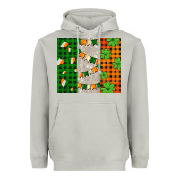 Irish Flag With Shamrocks And Heart Heavyweight Hoodie | Teevron
