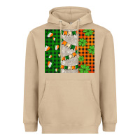 Mushroom irish flag with shamrocks and heart Heavyweight Hoodie - AdoDesignShop