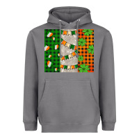 Storm irish flag with shamrocks and heart Heavyweight Hoodie - AdoDesignShop
