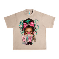 French Oak afro messy bun diva life Urban Heavy Tee - texasbilliewilder
