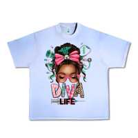 Grape Ice afro messy bun diva life Urban Heavy Tee - texasbilliewilder