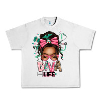 Lunar Rock afro messy bun diva life Urban Heavy Tee - texasbilliewilder
