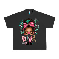 Pigment Black afro messy bun diva life Urban Heavy Tee - texasbilliewilder