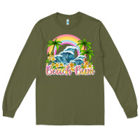 Army Green beach bum Long Sleeve Tee - texasbilliewilder
