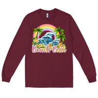 Burgundy beach bum Long Sleeve Tee - texasbilliewilder