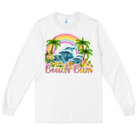 White beach bum Long Sleeve Tee - texasbilliewilder