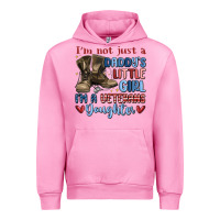 Fuchsia Pink i'm not just a daddy's little girl Urban Hoodie - MaliasSmallBusiness