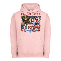 Pigment Salmon i'm not just a daddy's little girl Urban Hoodie - MaliasSmallBusiness