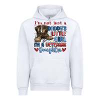 White i'm not just a daddy's little girl Urban Hoodie - MaliasSmallBusiness