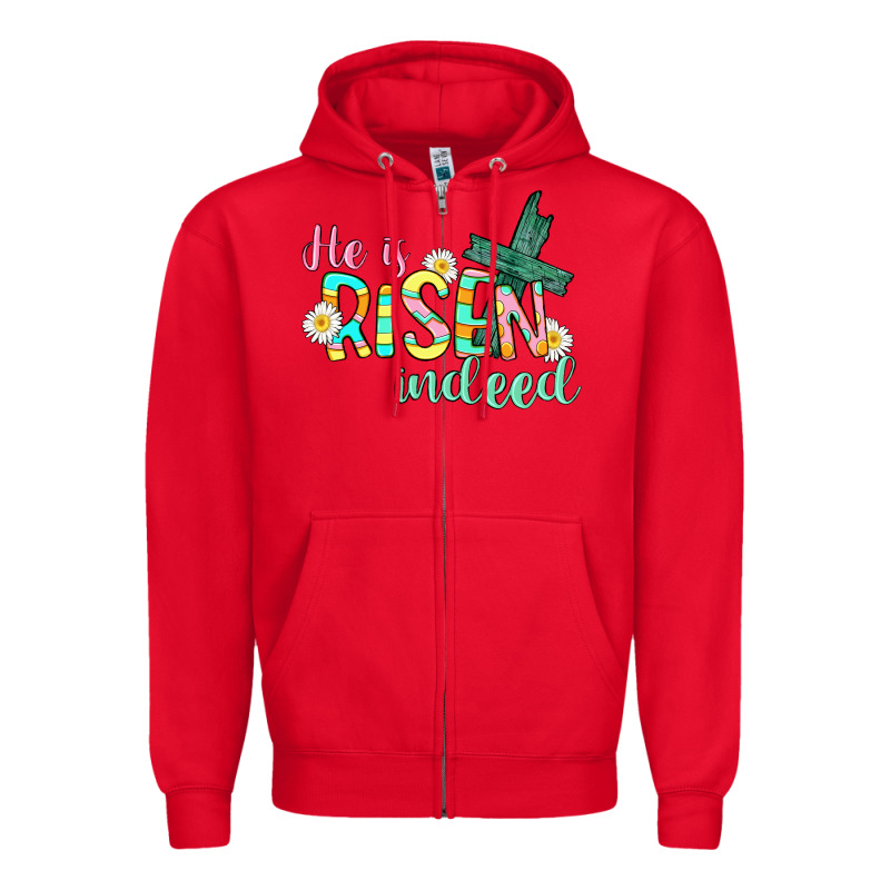 He Is Risen Indeed Easter Zipper Hoodie by CowGirlArtShop | Teevron