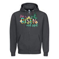 Smoke He is risen indeed Easter Zipper Hoodie - CowGirlArtShop
