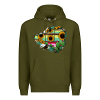 Army Green Colima State Of Mexico Map Premium Hoodie - RanaPortraitStore