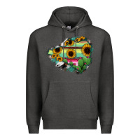 Charcoal Heather Colima State Of Mexico Map Premium Hoodie - RanaPortraitStore