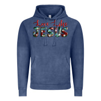 Vintage Denim love like jesus Vintage Hoodie - AdoDesignShop