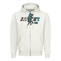 Oatmeal Heather aunt vibes Zipper Hoodie - SublimationCraftShop