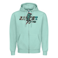 Seafoam aunt vibes Zipper Hoodie - SublimationCraftShop