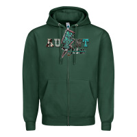 Sports Green aunt vibes Zipper Hoodie - SublimationCraftShop