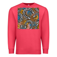Cardinal American Flag Horseshoe Deamless Pattern Premium Sweatshirt - BundleAndBundleShop