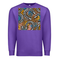 Purple American Flag Horseshoe Deamless Pattern Premium Sweatshirt - BundleAndBundleShop