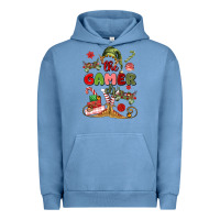 Pigment Pebble Blue the gamer elf Urban Hoodie - MaliasSmallBusiness