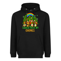 Black hangin with my gnomes with rainbow Heavyweight Hoodie - AdoDesignShop