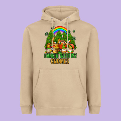 Hangin With My Gnomes With Rainbow Heavyweight Hoodie Designed By Adodesignshop