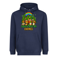 Navy hangin with my gnomes with rainbow Heavyweight Hoodie - AdoDesignShop