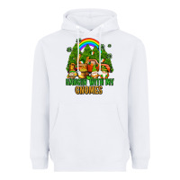 White hangin with my gnomes with rainbow Heavyweight Hoodie - AdoDesignShop