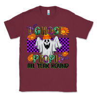Burgundy I Ghost People All Year Round Classic Tee - texasbilliewilder