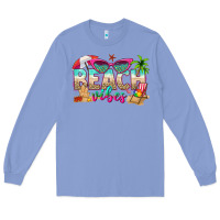 Colony Blue beach vibes Long Sleeve Tee - texasbilliewilder
