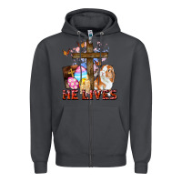 Smoke He lives Easter Day Zipper Hoodie - CowGirlArtShop