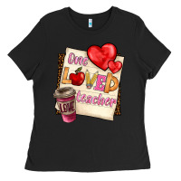 Black one loved teacher Ladies Tee - BarkalooDesign