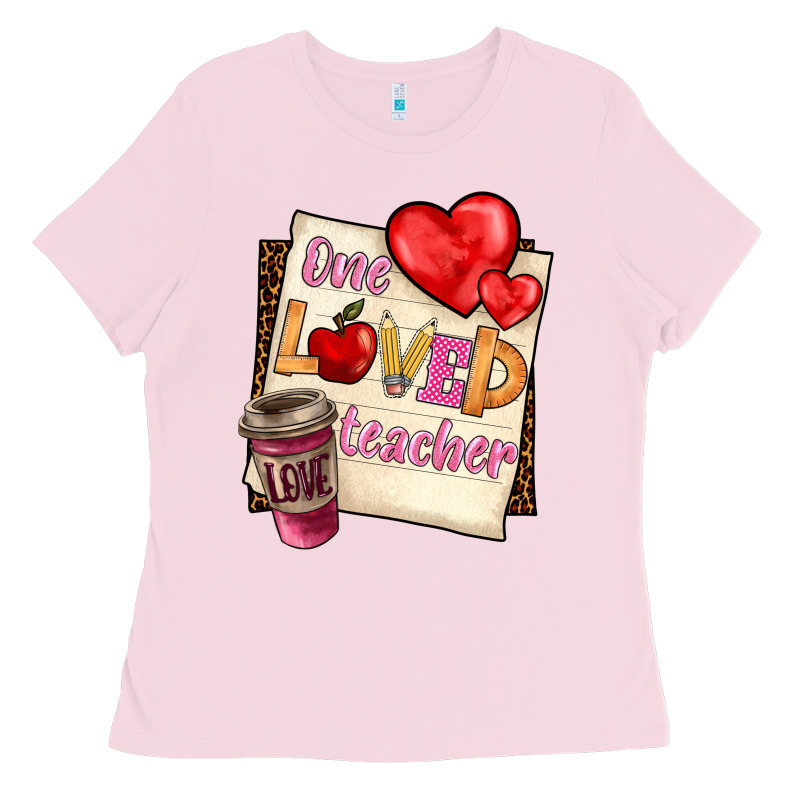 One Loved Teacher Ladies Tee by BarkalooDesign | Teevron