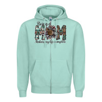 Seafoam being a mom makas my life complete Zipper Hoodie - SublimationCraftShop