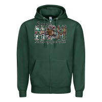 Sports Green being a mom makas my life complete Zipper Hoodie - SublimationCraftShop