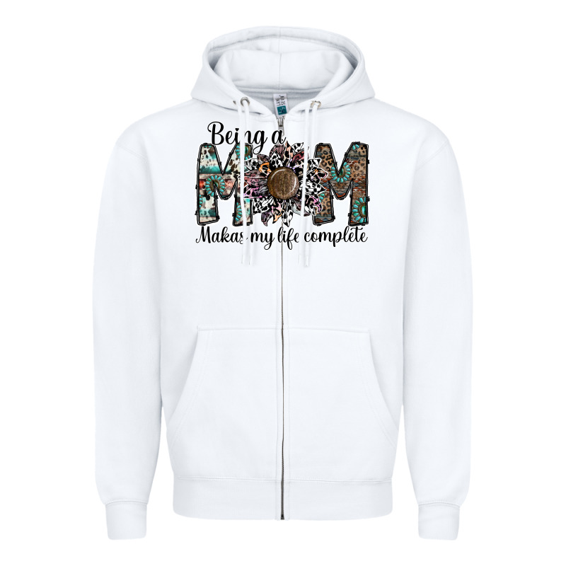 Being A Mom Makas My Life Complete Zipper Hoodie by SublimationCraftShop | Teevron