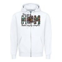 White being a mom makas my life complete Zipper Hoodie - SublimationCraftShop