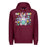 Burgundy hip hop easter Premium Hoodie - MaliasSmallBusiness