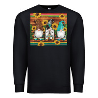Black western gnomes cactus sunflowers serape wooden leopard gemstone Premium Sweatshirt - Artiststas