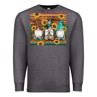 Charcoal Heather western gnomes cactus sunflowers serape wooden leopard gemstone Premium Sweatshirt - Artiststas